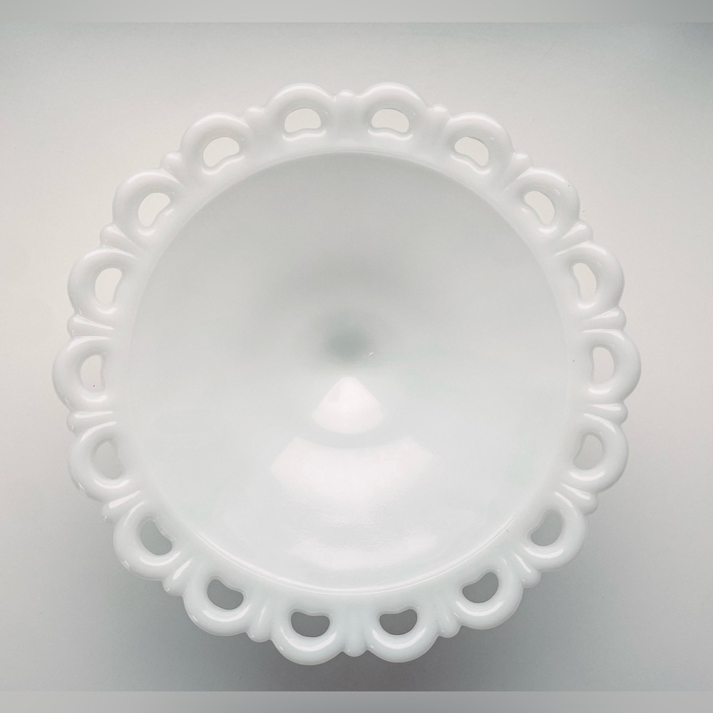 Vintage White Milk Glass Bowl/ Vase